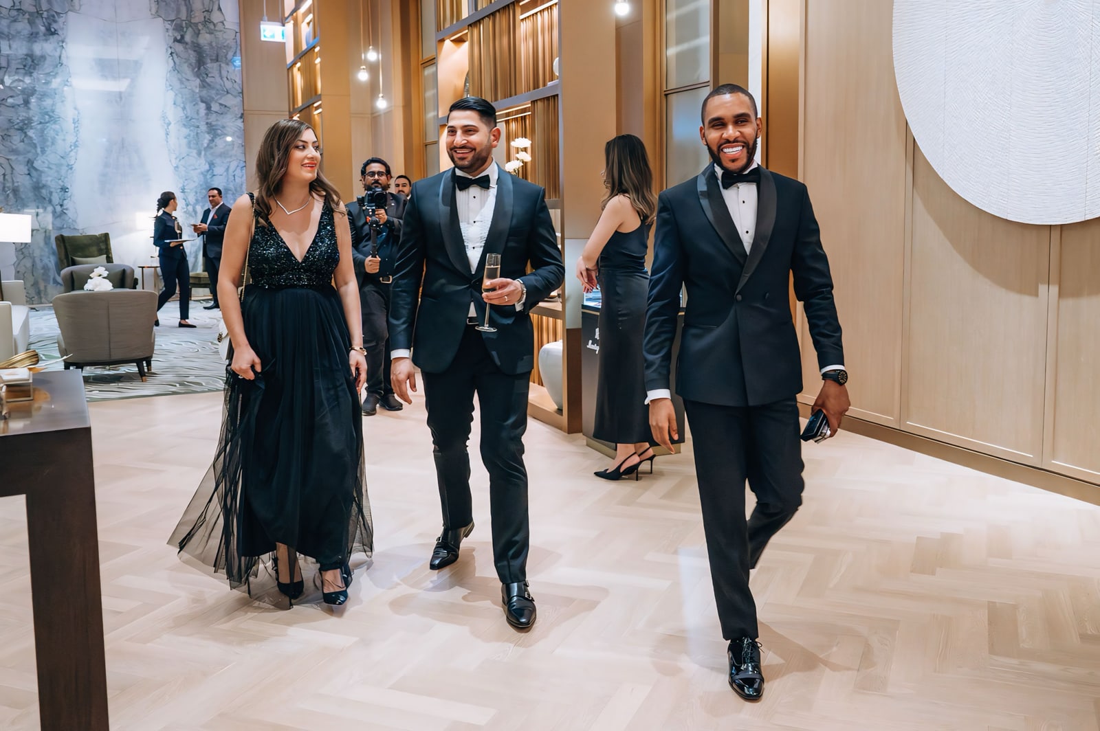 An evening gala scene